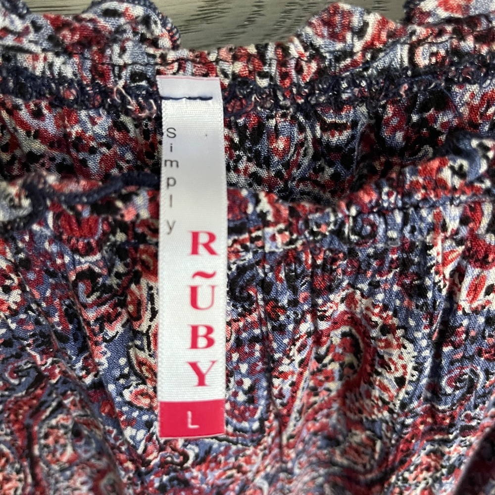 Simply RUBY multi color blouse large - Picture 4 of 4